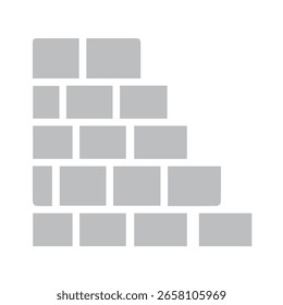 Illustration vector graphic of construction wall icon