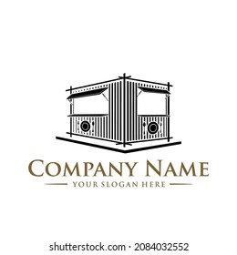 Illustration vector graphic for container logo