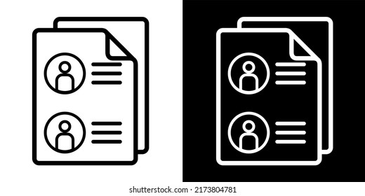 Illustration Vector Graphic of Contract, document, files Icon. Black Color Icon.
