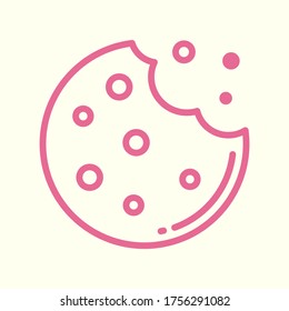 Ilustración vectorial gráfico del icono de seguridad de cookies