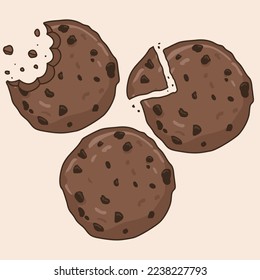 Gráfico vectorial de ilustraciones de cookies