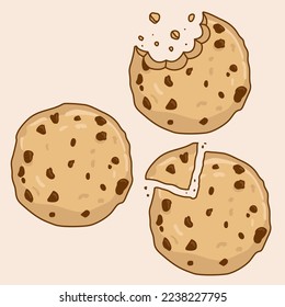 Gráfico vectorial de ilustraciones de cookies