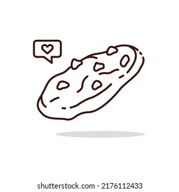 Illustration vector graphic of Cookies. Cookies line art style isolated on a white background. The illustration is suitable for book menus, banners, flyers, stickers, cards, etc.