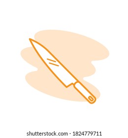 Illustration Vector graphic of cooking knife icon. Fit for cook, restaurant, kitchen utensil etc.