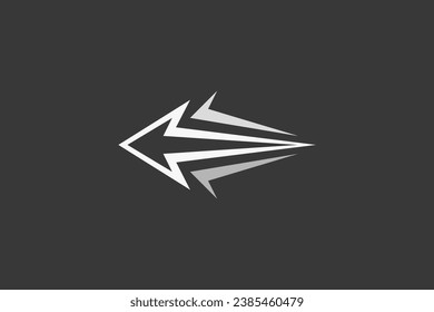 Illustration vector graphic of cool arrow move fast. Good for logo
