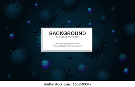 Ilustración virus de corona gráfica vectorial en wuhan, infección por el virus de la corona. Virus de la corona 2019 microbe