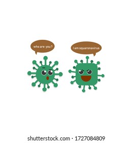 illustration vector graphic of corona virus 