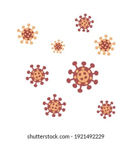 illustration vector graphic of corona virus pattern