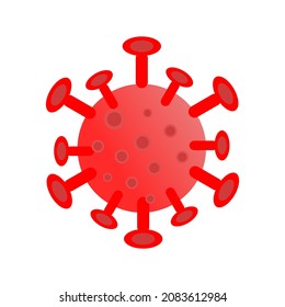 illustration vector graphic of  corona virus on white background. suitable for social media, banner, flyer, illustration, background, wallpaper, etc.