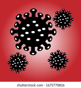 illustration vector graphic of Coronavirus 2019-nCoV. Corona virus icon. virus wuhan from china. infectious micro virology