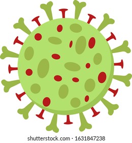 Illustration vector graphic of coronavirus isolated on white background. 2019-nCoV. Wuhan virus disease. Corona Virus Cell Vector Illustration.