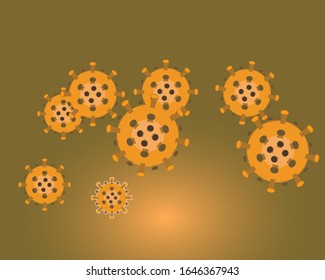 Illustration vector graphic of coronaviruses. Corona Virus Cell Vector Illustration. Good for template background, banner, poster, etc. Vector illustration EPS10.