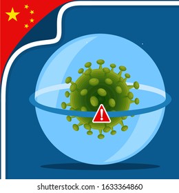 Illustration vector graphic of coronaviruses on blue background. Wuhan virus disease. Corona Virus Cell Vector Illustration. Good for template background, banner, poster, etc. 