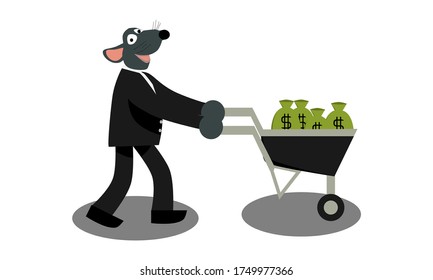 Illustration vector graphic of corruptor. Perfect for sticker, background and education image.
