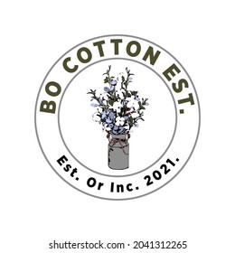 Illustration Vector Graphic of Cotton flower logo