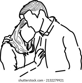 illustration vector graphic of couple romantic line art
perfect for simple design, valentine gift cover for your girlfriend or boyfriend, romantic gift cover, and kind of romantic design