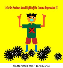 illustration vector graphic of COVID-19 Pandemic Coronavirus. wearing protection face mask against coronavirus