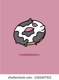 Illustration vector graphic of Cow Donut