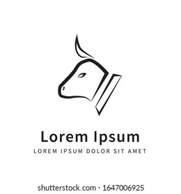 Illustration vector graphic of cow. Perfect for Agriculture Business Logo Template