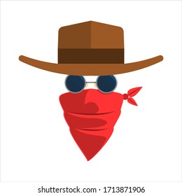 illustration vector graphic of cowboy icon 