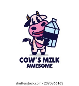 Illustration vector graphic of Cow's Milk, good for logo design