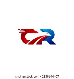 Illustration vector graphic for CR falcon logo