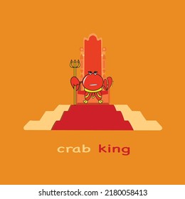 illustration vector graphic of crab king good for restaurant or etc.
