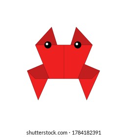 Illustration vector graphic of crab origami vector fit for the presentation of the results of origami.