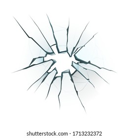 illustration vector graphic of crack glass effect