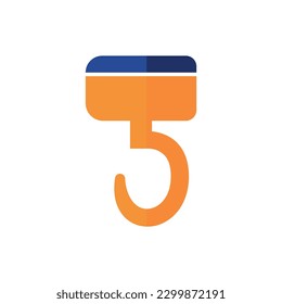 	
Illustration, Vektorgrafik von Crain Anker Logistics Symbol mit Farbsymbol. gut für Business Logistik oder Lieferung, Konzept für mobile App, Web, UI Design.