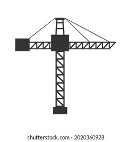 illustration vector graphic of crane tower perfect for building construction