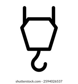 Illustration vector graphic of crane using outline style on a white background. Suitable for mobile apps, website projects and more.