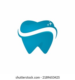 Illustration Vektorgrafik des Logos der Kreativzahnklinik. Abstraktes Zahnsymbol mit modernem Design.