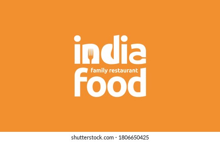 illustration vector graphic of creative, simple, minimalist, modern, word mark, for india food or india restaurant logo design