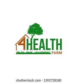 illustration vector graphic of creative, word mark for cattle farm, 4 health logo design