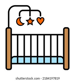 Illustration Vector Graphic of Crib, cradle, cot Icon