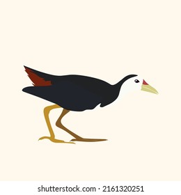 Gráfico vectorial de ilustración de ave croadora