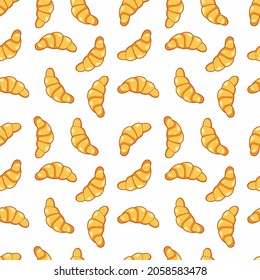 illustration vector graphic of croissant seamless pattern