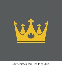 Illustration Vector Graphic of a Crown Icon, Symbolizing Royalty, Power, and Authority in a Regal and Majestic Design