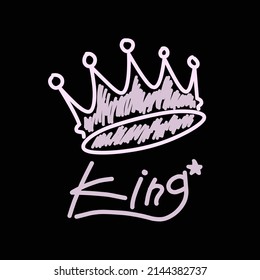 Illustration vector graphic of Crown King icon