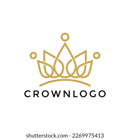 ilustración vectorial gráfico de la corona diseño de lujo y minimalista