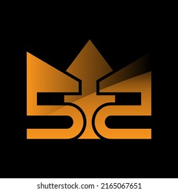 Illustration Vector Graphic of Crown and number 515 logo