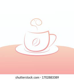 ilustración vectorial de una taza de café, perfecto para identidad, logotipo, marca, etc.