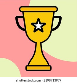 Ilustración Vector Gráfico de la Copa, trofeo, icono ganador