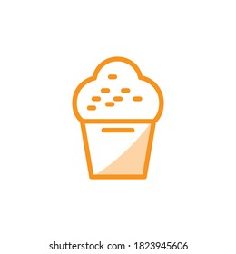 Illustration Vector graphic of cupcake icon. Fit for sweet, cake, dessert, bakery etc.
