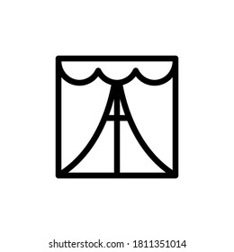 Illustration Vector graphic of curtain icon