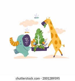 Illustration vector graphic of cute animal, perfect for background, fabric or object pattern, printing ,warping, textile etc.