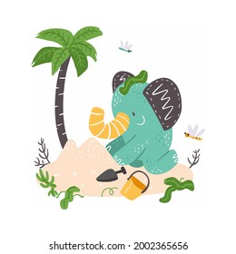 Illustration vector graphic of cute animal, perfect for background, fabric or object pattern, printing ,warping, textile etc.