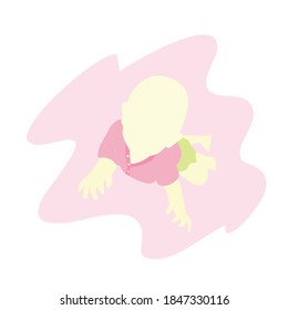 Illustration vector graphic of cute baby 