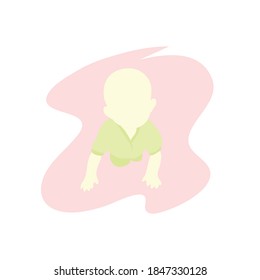 Illustration vector graphic of cute baby